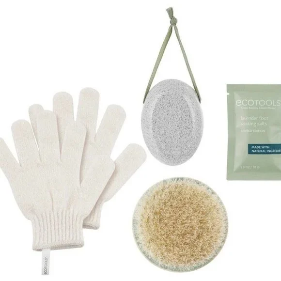 EcoTools, Snowy Glow Exfoliating 4 pc Bath Kit, Limited Edition - Picture 2 of 2